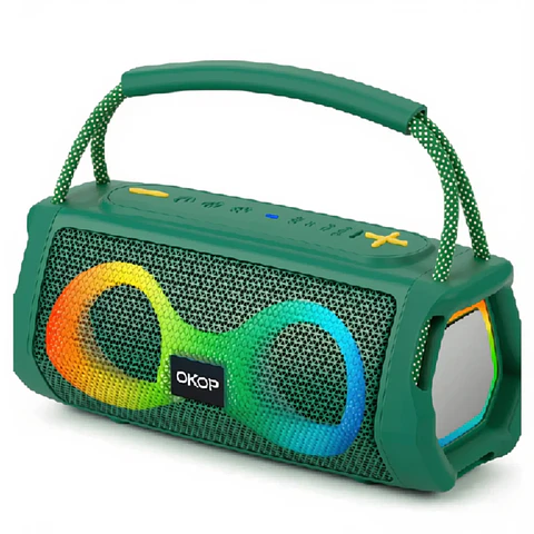 Parlante Portátil KP-812 Bluetooth 10W con Luces LED