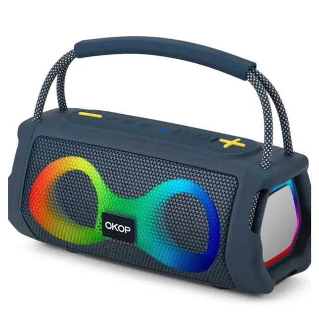 Parlante Portátil KP-812 Bluetooth 10W con Luces LED 2