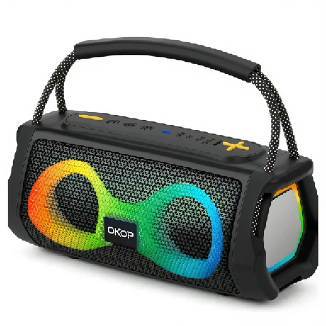 Parlante Portátil KP-812 Bluetooth 10W con Luces LED 3