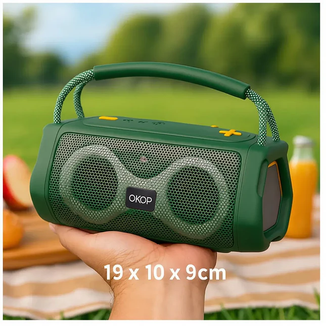 Parlante Portátil KP-812 Bluetooth 10W con Luces LED 5