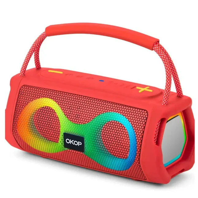 Parlante Portátil KP-812 Bluetooth 10W con Luces LED 4
