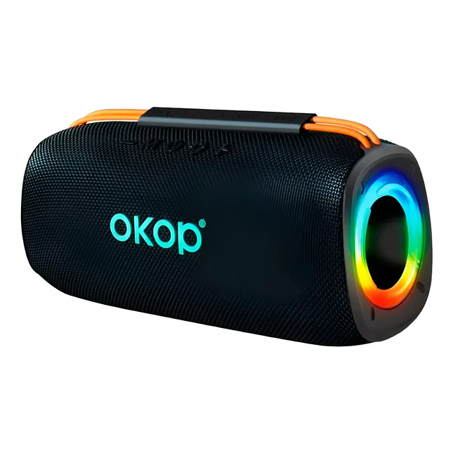 Parlante Portátil Okop KP-815 Bluetooth 10W con Luces LED 3