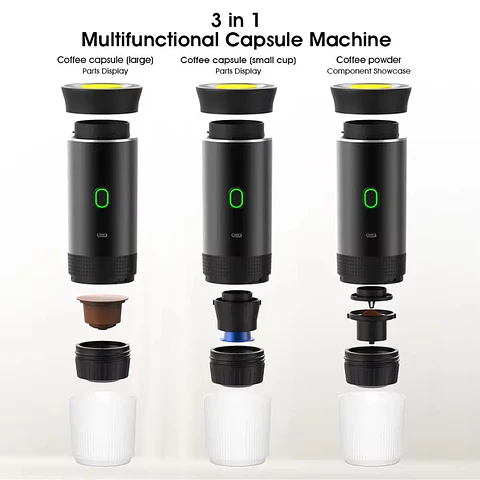 Cafetera Espresso Portátil Recargable USB Tipo C