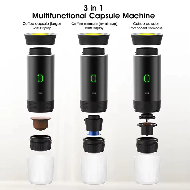 Cafetera Espresso Portátil Recargable USB Tipo C 2
