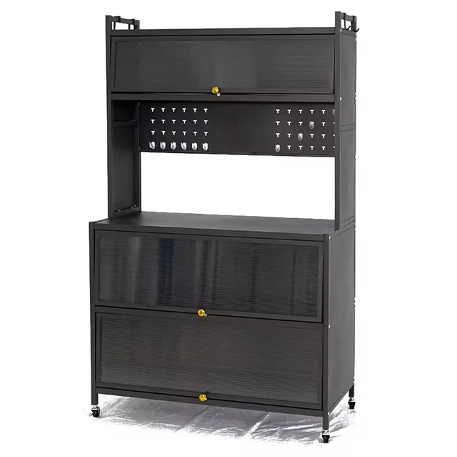 Organizador de Cocina Metálico Multiusos con Puertas 3