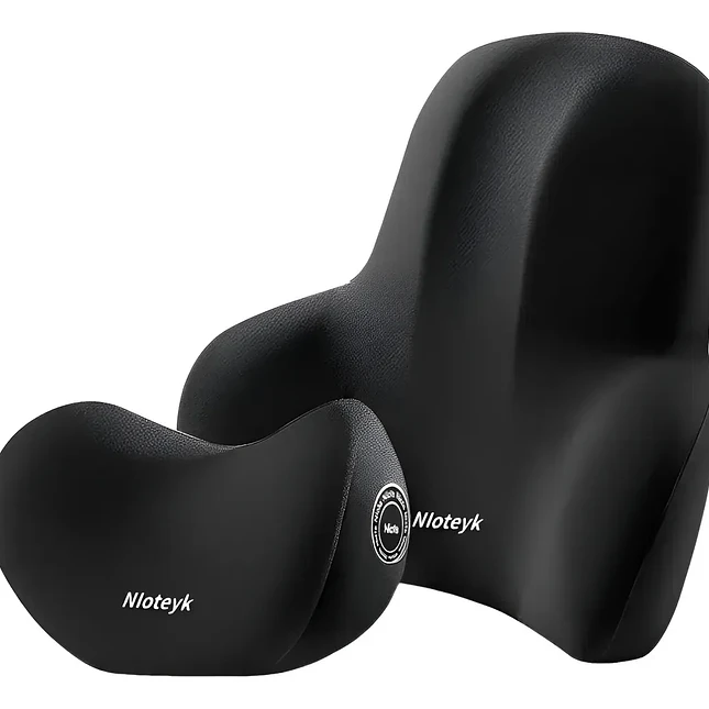 Set de Almohadas Ergonómicas para Carro con Apoyacabeza y Cojín Lumbar 1