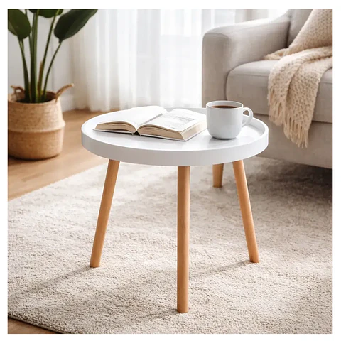 Mesa Auxiliar Redonda Moderna 49 × 44 cm