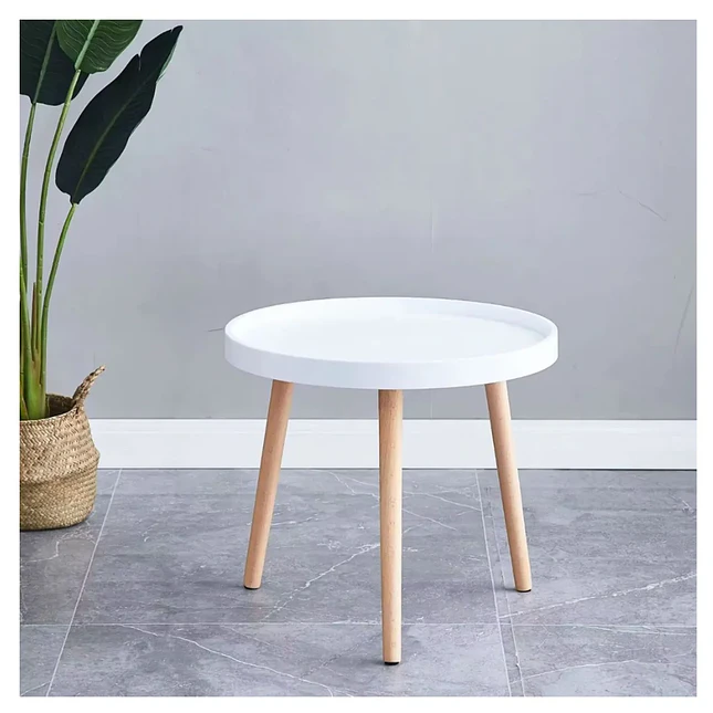 Mesa Auxiliar Redonda Moderna 49 × 44 cm 1