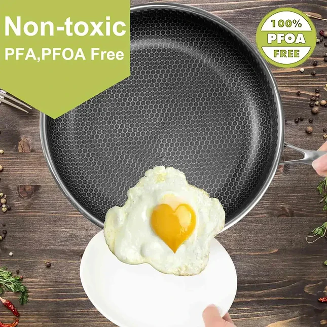 Sartén de Acero Inoxidable 304 Antiadherente para Cocina 3