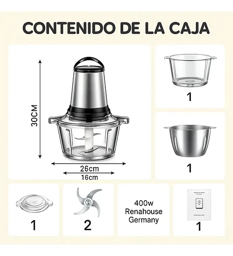 Picatodo Eléctrico Renahouse Germany Multifuncional