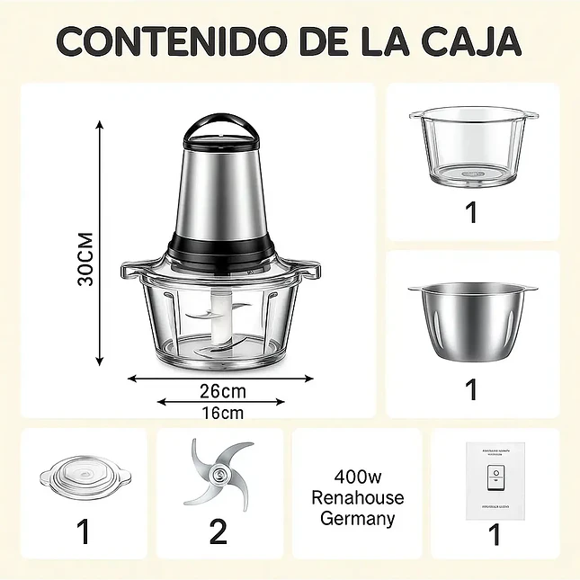 Picatodo Eléctrico Renahouse Germany Multifuncional 2