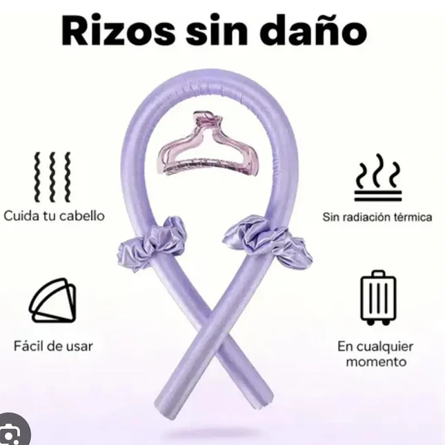Tubo Rizador de Seda Satinada sin Calor 4