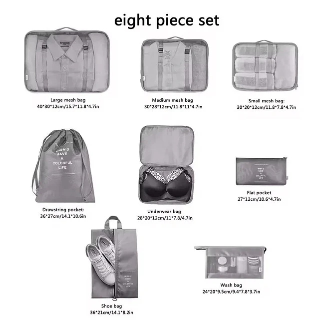 Bolsas Organizadoras de Viaje 8 Piezas 4