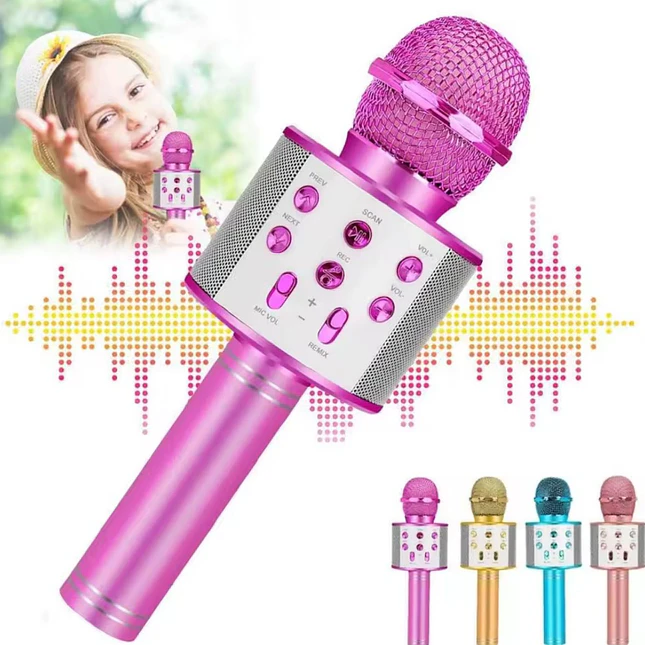 Micrófono de Karaoke para Niños con Bluetooth y Efectos de Voz 1