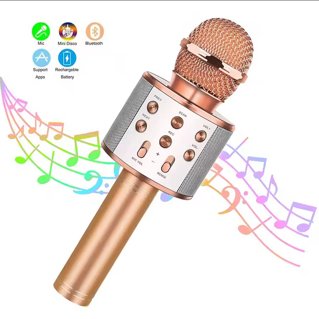 Micrófono de Karaoke para Niños con Bluetooth y Efectos de Voz 2