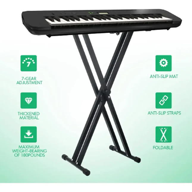 Soporte Plegable para Piano con 4 Brazos Ajustable 2