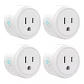 Set de 4 Enchufes Inteligentes Wi-Fi con Control por App y Voz - Miniatura 1