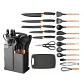 Set de Utensilios de Cocina de Silicona de 19 Piezas con Mangos de Madera - Miniatura 1