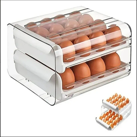 Organizador de Huevos para Nevera con Gran Capacidad y Diseño Compacto