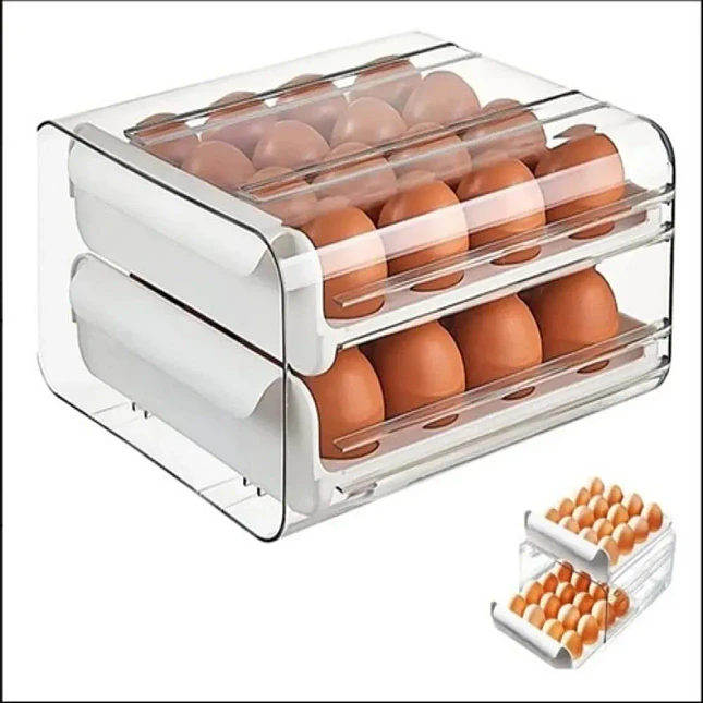 Organizador de Huevos para Nevera con Gran Capacidad y Diseño Compacto 1