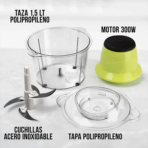 Picatodo Eléctrico Multifuncional para Verduras, Frutas y Alimentos