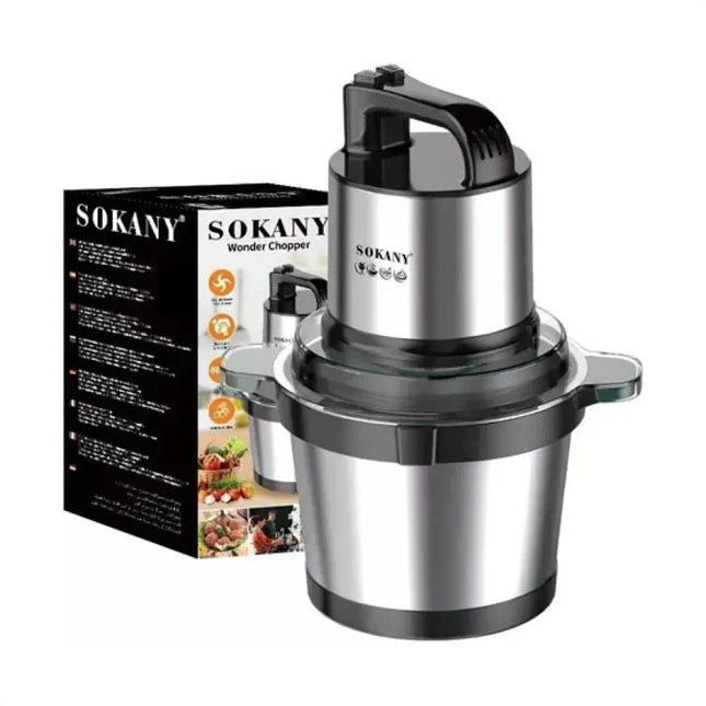Picador Eléctrico Sokany de 4 Litros con Motor de 800W y 4 Cuchillas 1
