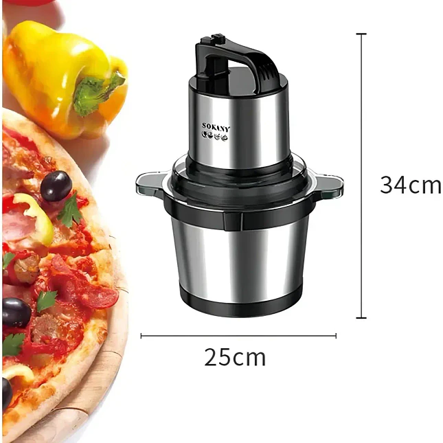 Picador Eléctrico Sokany de 4 Litros con Motor de 800W y 4 Cuchillas 2