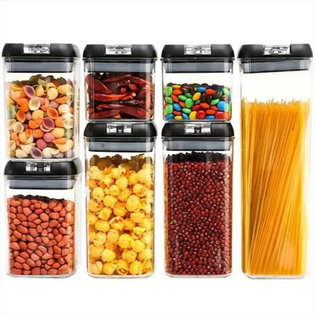 Set de 7 Contenedores Herméticos para Granos y Alimentos Secos 1