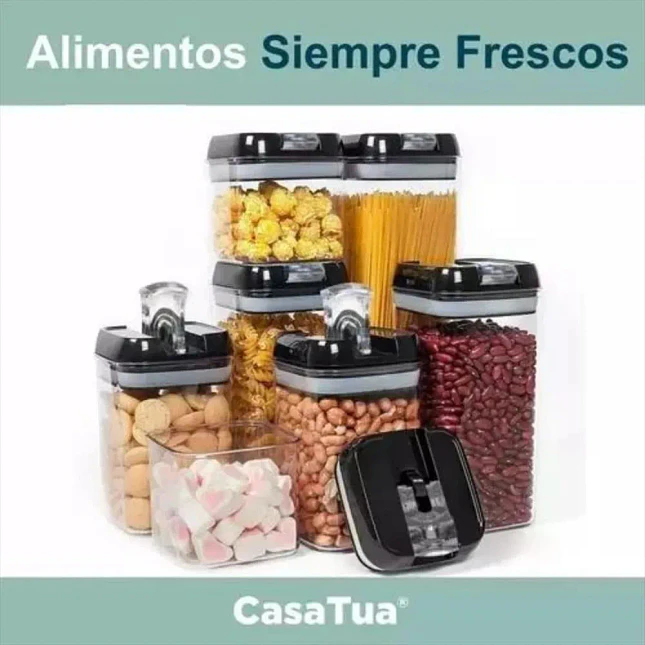Set de 7 Contenedores Herméticos para Granos y Alimentos Secos 3
