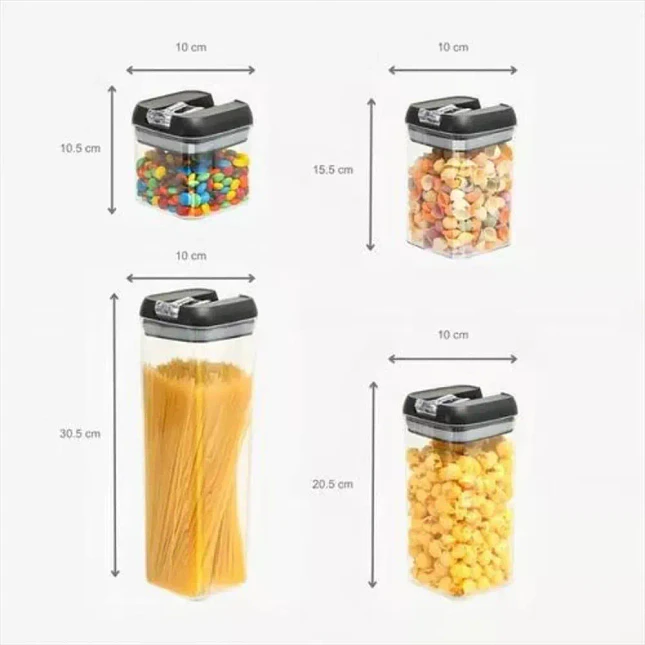 Set de 7 Contenedores Herméticos para Granos y Alimentos Secos 4