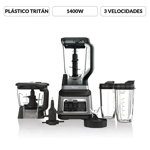 Ninja® Professional Plus Kitchen System 3 en 1 de 1400W con Auto-iQ® y Vasos Personales