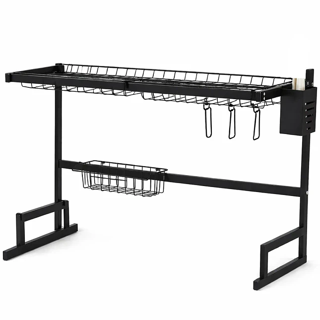 Escurridor de Platos sobre Fregadero Ajustable con Soportes Multifuncionales 2