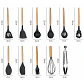 Set de Utensilios de Cocina de Silicona Antiadherente con Soporte Organizador - Miniatura 4
