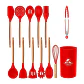 Set de Utensilios de Cocina de Silicona Antiadherente con Soporte Organizador - Miniatura 3