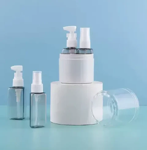 Kit de Botellas de Viaje 4 en 1 Recargables Antifugas