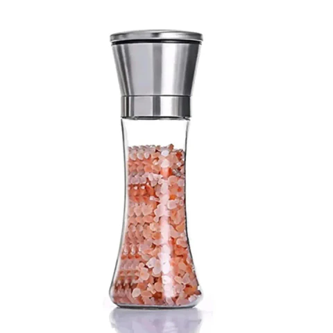 Molinillo de Sal y Pimienta ZeeDa de 170 ml en Acero Inoxidable y Vidrio