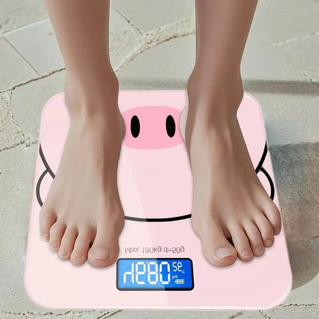 Báscula Digital Recargable con Diseño de Cerdito y Capacidad de 180 kg 3