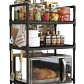 Organizador de Cocina de 3 Niveles con Ganchos Laterales para Microondas - Miniatura 6