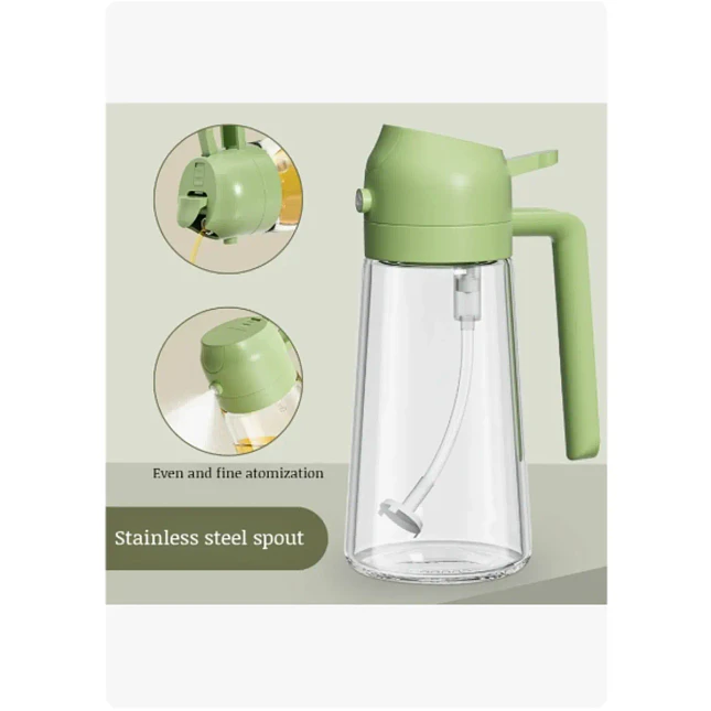 Aceitero Spray y Vertedor 2 en 1 de 400 ml Antifugas y Recargable 4