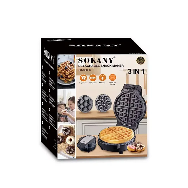 Máquina para Snacks Pancakes y Mini Donas 600W Multifunción 1