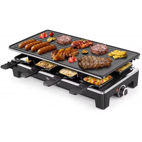 Plancha Eléctrica Multifuncional Sokany 1600W con Parrilla y Bandejas