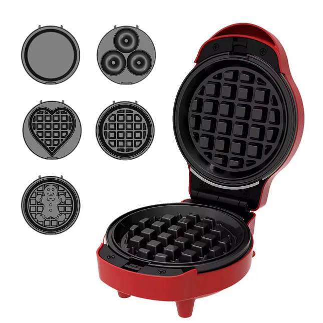 Mini Waflera 5 en 1 600W con Moldes Intercambiables Antiadherente 1