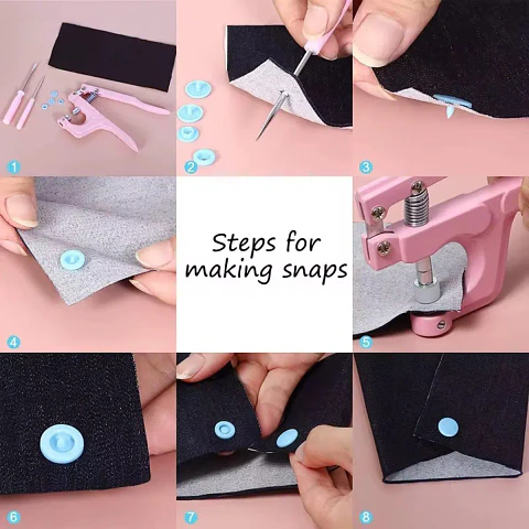 Kit de Botones a Presión Sin Coser para Ropa, Bolsos y Manualidades