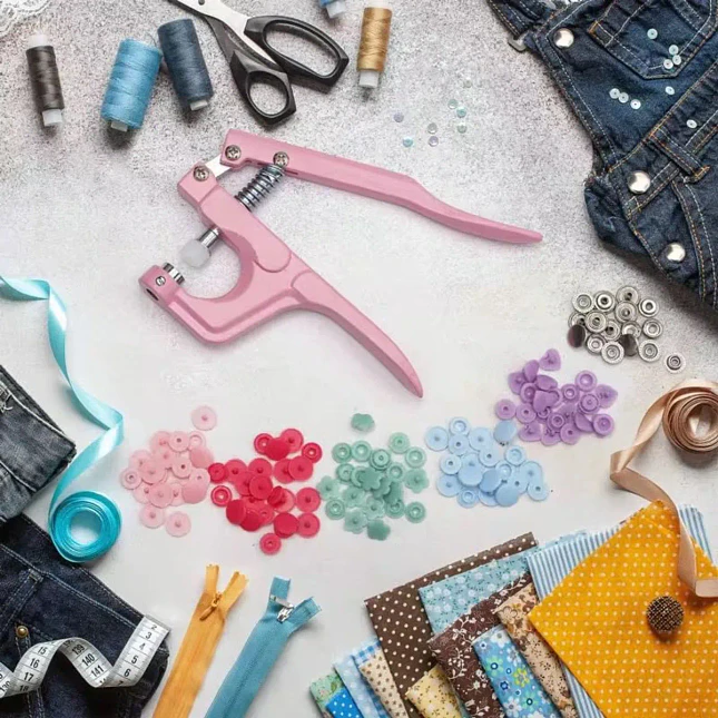 Kit de Botones a Presión Sin Coser para Ropa, Bolsos y Manualidades 3