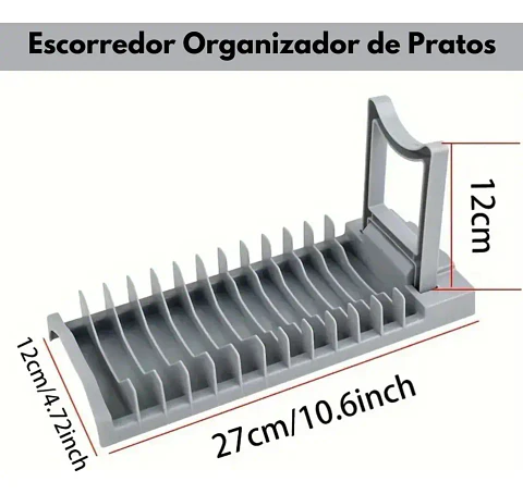 Escurridor de Platos Multifuncional con Bandeja de Drenaje para Cocina