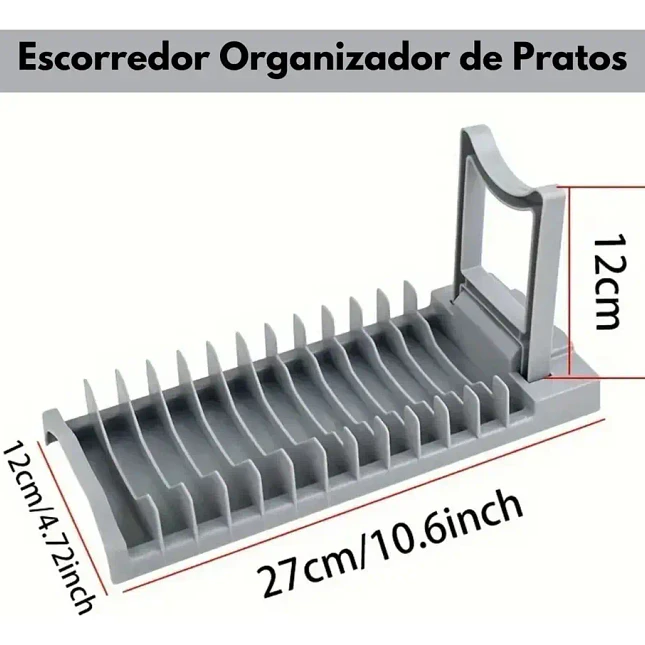 Escurridor de Platos Multifuncional con Bandeja de Drenaje para Cocina 2