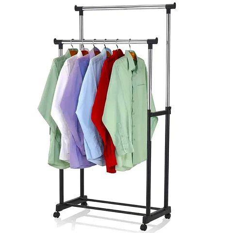 Tendedero de Ropa Doble Metálico para Mayor Capacidad de Secado