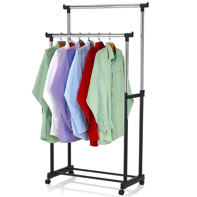 Tendedero de Ropa Doble Metálico para Mayor Capacidad de Secado 1