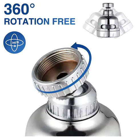 Grifo Cromado Giratorio 360° con 3 Modos de Agua