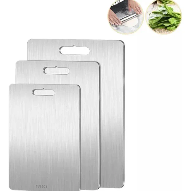 Set de 3 Tablas de Cortar en Acero Inoxidable 316 1